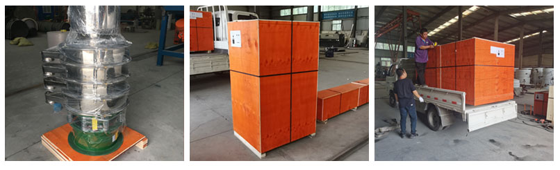 全不銹鋼振動篩包裝，裝箱，裝車。